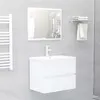 Image de Meubles de salle de bain blanc bois d ingénierie