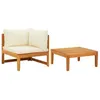 Image de Salon de jardin vidaxl bois massif 1 personnes 2 pieces