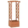 Image de vidaXL Jardinière à treillis avec arche 49x39x117 cm Bois de sapin