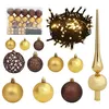 Image de vidaXL 61-delige Kerstballenset met piek en 150 LED's goud en brons330095