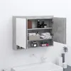 Image de vidaXL Armoire à Miroir de Salle de Bain Meuble de Rangement Armoire Murale Suspendue Toilette Maison Intérieur 80x15x60 cm MDF Gris Béton