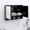 Image de vidaXL Badkamerkast met spiegel 80x15x60 cm MDF antracietkleurig331536