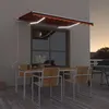 Image de vidaXL Luifel automatisch met LED windsensor 300x250 cm oranje bruin3068875