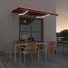 Image de vidaXL Luifel automatisch met LED windsensor 350x250 cm oranje bruin3068895