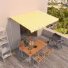 Image de vidaXL Luifel automatisch uittrekbaar 450x300 cm geel en wit3068928