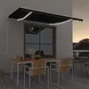 Image de vidaXL Luifel automatisch met LED en windsensor 450x300 cm antraciet3068934