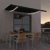 Image de vidaXL Luifel automatisch met LED en windsensor 400x350 cm antraciet3068994