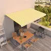 Image de vidaXL Luifel handmatig uittrekbaar 500x350 cm geel en wit3069018