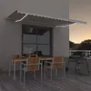 Image de vidaXL Luifel handmatig uittrekbaar met LED 500x350 cm cràmekleurig3069022