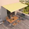 Image de vidaXL Luifel handmatig uittrekbaar 600x350 cm geel en wit3069038