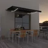 Image de vidaXL Luifel automatisch met LED en windsensor 450x350 cm antraciet3069214