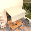 Image de vidaXL Auvent Manuel Rétractable avec Store Banne Pliable Jardin Balcon Terrasse Patio Extérieur Protection contre Rayons UV 3x2,5 m Crème