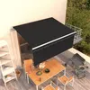 Image de vidaXL Auvent Rétractable Automatique avec Store Banne Pliable Jardin Balcon Terrasse Patio Extérieur Protection contre Rayons UV 3x2,5 m Anthracite