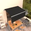 Image de vidaXL Auvent Rétractable Automatique avec Store Banne Pliable Jardin Balcon Terrasse Extérieur Protection contre Rayons UV 3,5x2,5 m Anthracite