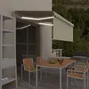 Image de vidaXL Auvent automatique store capteur de vent LED 3,5x2,5 m Crème