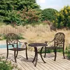 Image de vidaXL 3-delige Bistroset gietaluminium bronskleurig3070565