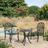 Image de Salon de jardin Vidaxl aluminium noir 3 pieces