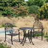 Image de vidaXL 3-delige Bistroset gietaluminium zwart3070572