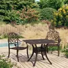 Image de vidaXL 3-delige Bistroset gietaluminium bronskleurig3070577