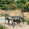 Image de vidaXL 3-delige Bistroset gietaluminium zwart3070584
