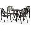 Image de Salon de jardin Vidaxl aluminium marron 5 pieces