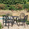 Image de vidaXL 5-delige Bistroset gietaluminium zwart3070599