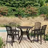 Image de vidaXL 5-delige Bistroset gietaluminium bronskleurig3070610