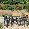 Image de vidaXL 5-delige Bistroset gietaluminium zwart3070611