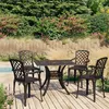 Image de vidaXL 5-delige Bistroset gietaluminium bronskleurig3070613