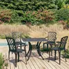 Image de vidaXL 5-delige Bistroset gietaluminium zwart3070614