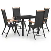 Image de vidaXL Ensemble de Salle à Manger de Jardin 5 pcs Mobilier de Patio Table et Chaises de Repas d'Extérieur Meubles de 3070625