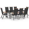 Image de vidaXL Ensemble de Salle à Manger de Jardin 9 pcs Mobilier de Patio Table et Chaises de Repas d'Extérieur Meubles 3070627