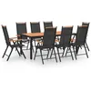 Image de vidaXL Ensemble de Salle à Manger de Jardin 9 pcs Table et Chaises de Repas d'Extérieur Mobilier de Patio Meubles 3070630