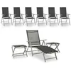 Image de Salon de jardin vidaxl metal 7 personnes 9 pieces