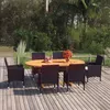 Image de vidaXL Ensemble de Salle à Manger de Jardin 7 pcs Mobilier à Dîner de Terrasse Table et Chaises de Repas de Patio Extérieur 3070751