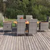 Image de vidaXL Ensemble de Salle à Manger de Jardin 7 pcs Mobilier à Dîner de Patio Table et Chaises de Repas de Terrasse Extérieur 3070767