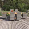 Image de vidaXL Ensemble de Salle à Manger de Jardin 7 pcs Table et Chaises de Repas de Terrasse Mobilier à Dîner de Patio Extérieur 3070770