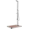 Image de vidaXL Buitendouche met bruine basis 225 cm roestvrij staal3070777