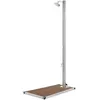 Image de vidaXL Buitendouche met bruine basis 220 cm roestvrij staal3070788