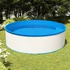 Image de vidaXL Piscine avec Ecumoire Suspendue et Pompe Piscine Hors Sol de Jardin Piscine à Eclaboussures d'Extérieur Arrière-cour 350x90 cm Blanc