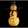 Image de vidaXL Figurine de bonhomme de neige de Noël à LED Tissu 120 cm