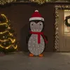 Image de Décoration de Noël pingouin à LED Tissu de luxe 180 cm