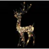 Image de vidaXL Renne de décoration de Noël Acrylique 140 LED colorées 128 cm