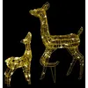Image de vidaXL Famille de rennes de décoration Acrylique 160 LED blanc chaud