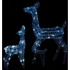 Image de vidaXL Famille de rennes de décoration Acrylique 160 LED Blanc froid