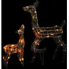 Image de vidaXL Famille de rennes de décoration Acrylique 160 LED colorées