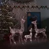 Image de vidaXL Famille de Rennes de Décoration Rennes Lumineux Décoration de Noël Jardin Patio Arrière-cour Extérieur Intérieur Acrylique 300 LED Blanc Chaud
