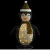Image de vidaXL Figurine de pingouin de Noël à LED Tissu 120 cm