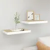 Image de Étagères flottantes 2 pcs Chêne et blanc 40x23x3,8 cm MDF