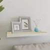 Image de Étagère murale flottante chêne et blanc 60x23,5x3,8 cm MDF